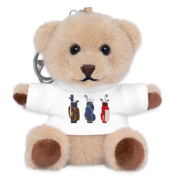 Tolle Golftaschen - Teddy Schlüsselanhänger - Weiß - Vorne
