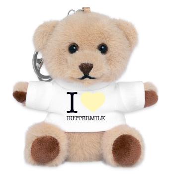 I LOVE BUTTERMILK - Teddy Schlüsselanhänger - Weiß - Vorne
