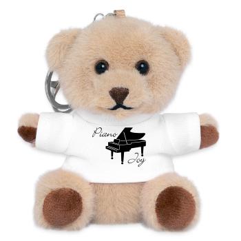 Klavier Freude - Teddy Schlüsselanhänger - Weiß - Vorne