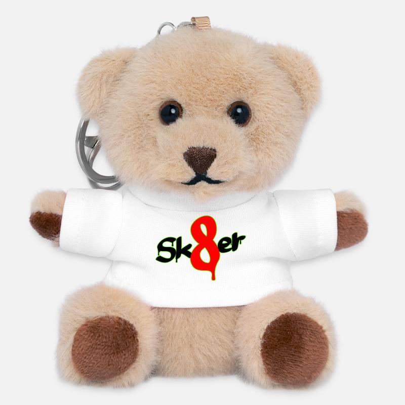 Sk8er - Teddy Keyring - white