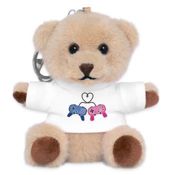 Gaming Gamer Couple Hommes Femmes Saint-Valentin - Porte-clés ourson - blanc - Devant
