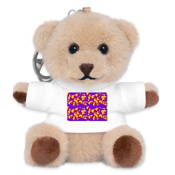 Deco pattern cube colored - Teddy Keyring - white - Front