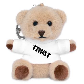 Vertraue niemandem, vertraue niemandem Logo - Teddy Schlüsselanhänger - Weiß - Vorne
