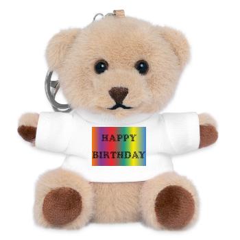 ALLES GUTE ZUM GEBURTSTAG. ALLES GUTE ZUM GEBURTSTAG. JAHRESTAG. - Teddy Schlüsselanhänger - Weiß - Vorne