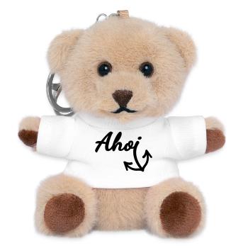 Ahoi (Farbe anpassbar) - Teddy Schlüsselanhänger - Weiß - Vorne