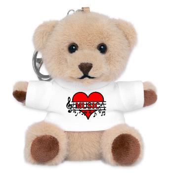 Love music - Teddy Keyring - white - Front