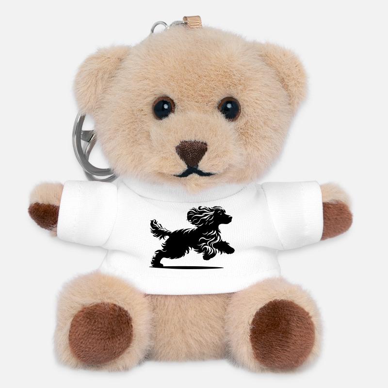 Cocker Spaniel - Teddy Schlüsselanhänger - Weiß