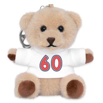 60. 60 YEARS. 60th ANNIVERSARY - Teddy Keyring - white - Front