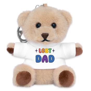 LGBTQ-Pride-Monat - LGBT-Vater - Teddy Schlüsselanhänger - Weiß - Vorne