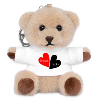 Thank You Thanks Heart - Teddy Keyring - white - Front