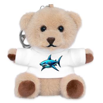 Shark - Teddy Keyring - white - Front