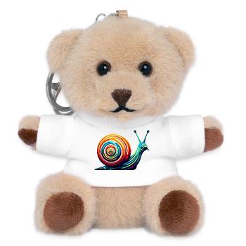 Snail - Teddy Keyring - white - Front