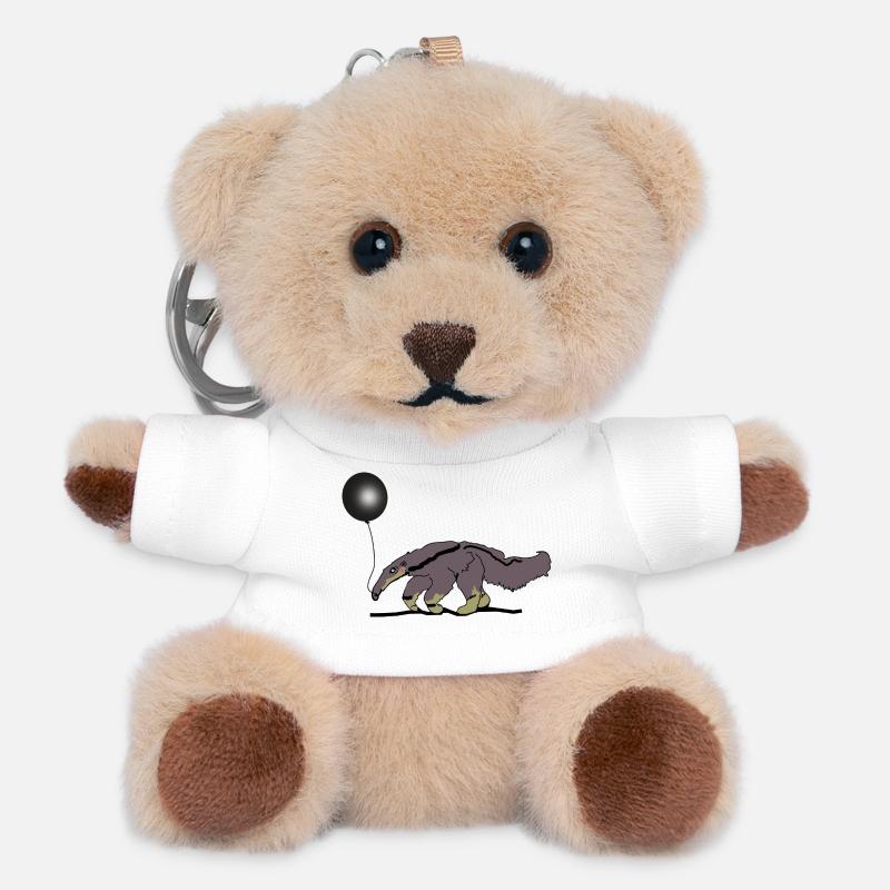 Ameisenbär - Teddy Schlüsselanhänger - Weiß