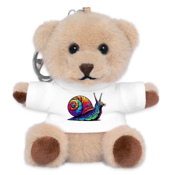 Snail - Teddy Keyring - white - Front