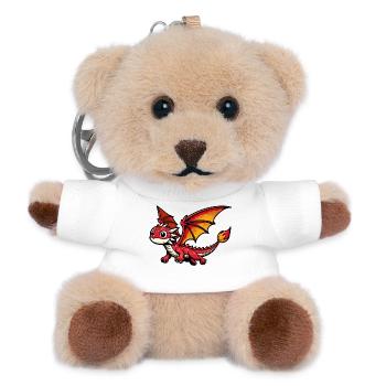Dragon - Teddy Keyring - white - Front