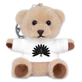 The black peacock - Teddy Keyring - white - Front