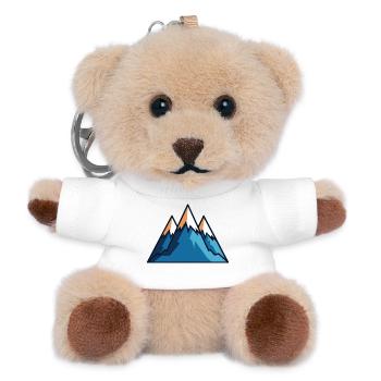 Mountains - Teddy Keyring - white - Front