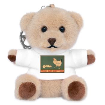 Famille de poulet - Family First Design - Porte-clés ourson - blanc - Devant