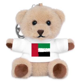 Flagge der Vereinigten Arabischen Emirate - Teddy Schlüsselanhänger - Weiß - Vorne