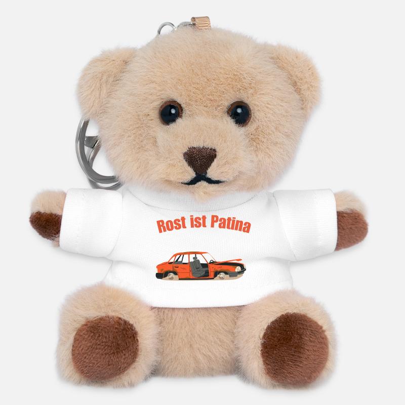 Rust is patina - Teddy Keyring - white