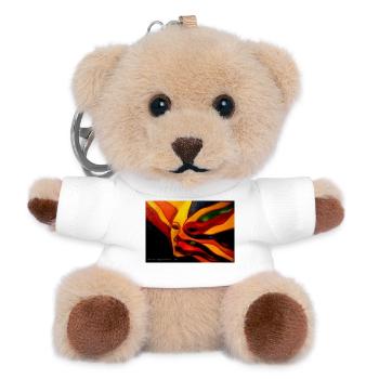 Traum von extravaganten Farben - Teddy Schlüsselanhänger - Weiß - Vorne