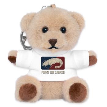 Fight the catfish - Teddy Keyring - white - Front
