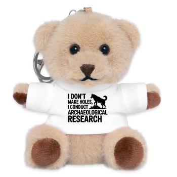 Husky Archaeological Research Funny Dog  - Teddy Keyring - white - Front