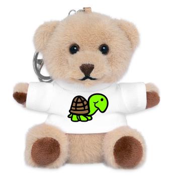 turtle cute smiling happy funny - Teddy Keyring - white - Front