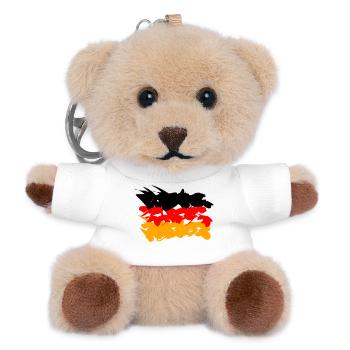 Deutschland Flagge Graffiti Design - Teddy Schlüsselanhänger - Weiß - Vorne