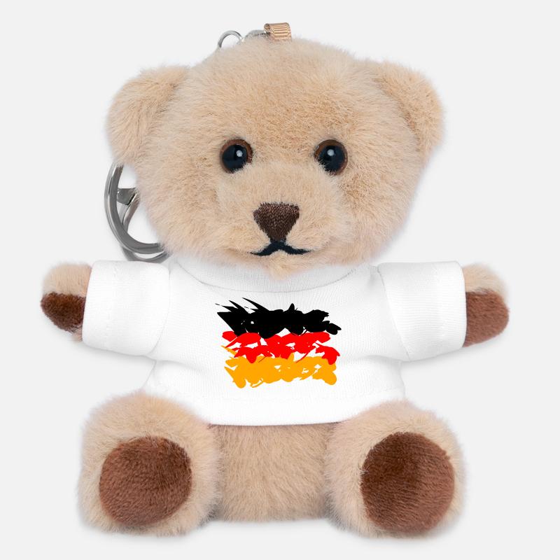Drapeau de l’Allemagne Graffiti Design - Porte-clés ourson - blanc