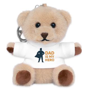 Vaterheld Cape Motiv - Teddy Schlüsselanhänger - Weiß - Vorne