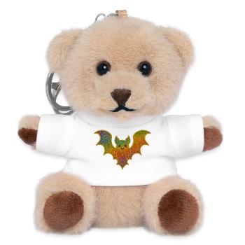 Regenbogenfledermaus mit Glitterrand - Teddy Schlüsselanhänger - Weiß - Vorne