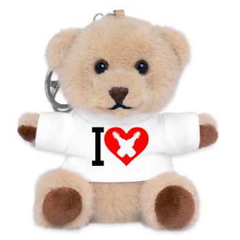 I Love Beer - Teddy Keyring - white - Front