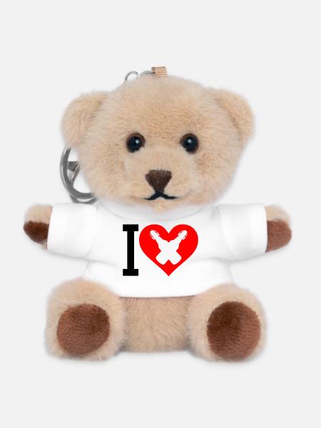 I Love Bier - Teddy Schlüsselanhänger - Weiß