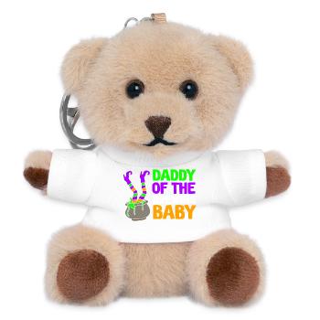 Gender Reveal Halloween Werdender Papa - Teddy Schlüsselanhänger - Weiß - Vorne