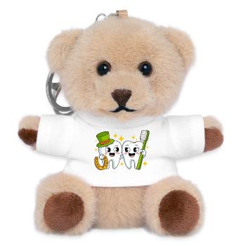 Lustiger Zahnarzt St Patricks Kunst - Teddy Schlüsselanhänger - Weiß - Vorne