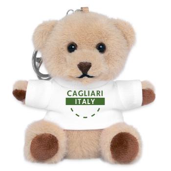 Cagliari Italien Grünes Logo - Teddy Schlüsselanhänger - Weiß - Vorne