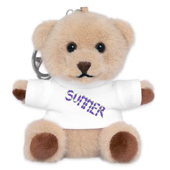 Sommer-Auberginen - Teddy Schlüsselanhänger - Weiß - Vorne