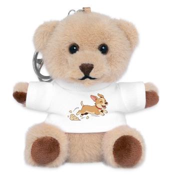 Puppy run - Teddy Keyring - white - Front