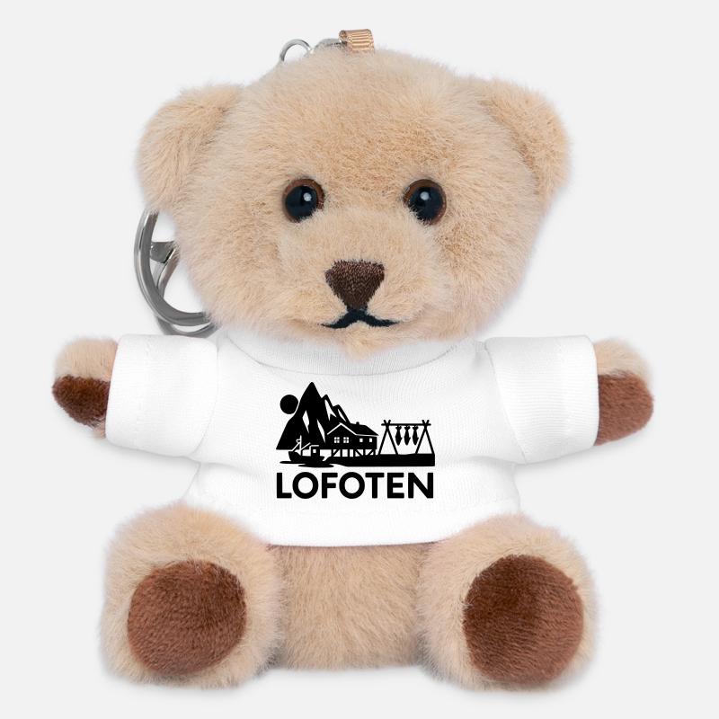 lofoten silhouette - Teddy Schlüsselanhänger - Weiß