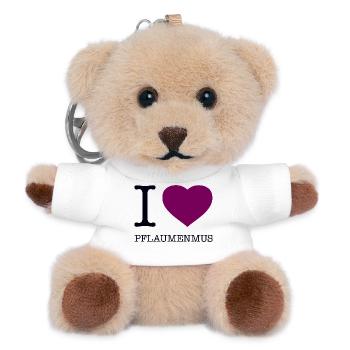 I love plum jam - Teddy Keyring - white - Front
