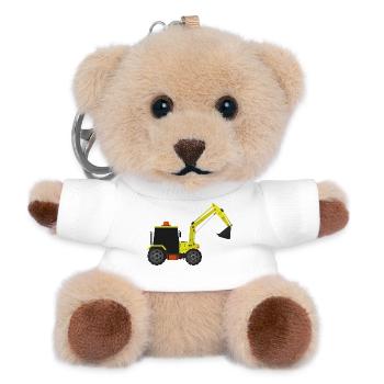 Bagger - Teddy Schlüsselanhänger - Weiß - Vorne