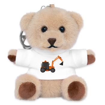 Bagger - Teddy Schlüsselanhänger - Weiß - Vorne
