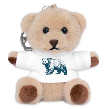 Wildlife Bear lovers, Outdoor Mountains Forest - Teddy Keyring - white - Front