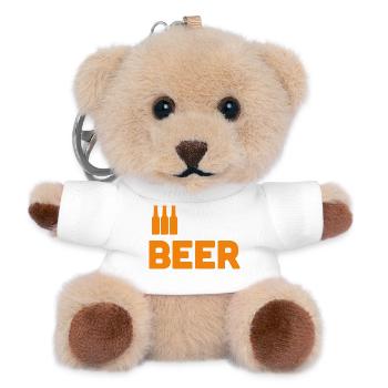 Amateurs de bière - Porte-clés ourson - blanc - Devant