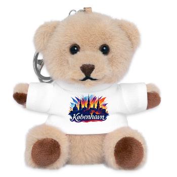 Kopenhagen Hauptstadt Dänemark cool Geschenk - Teddy Schlüsselanhänger - Weiß - Vorne