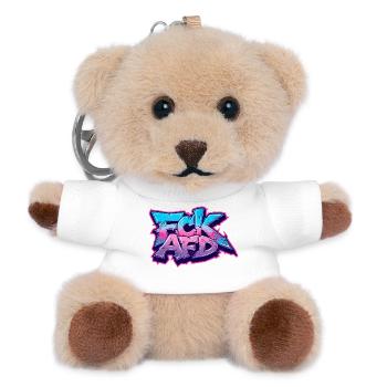Graffiti Antifa Statement - Teddy Schlüsselanhänger - Weiß - Vorne
