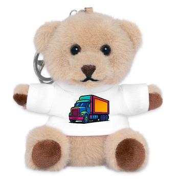 Truck Comic - Teddy Schlüsselanhänger - Weiß - Vorne