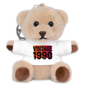 Vintage 1990 Gradient - Teddy Keyring - white - Front