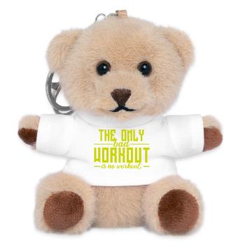 The Only Bad Workout Is No Workout - Teddy Schlüsselanhänger - Weiß - Vorne